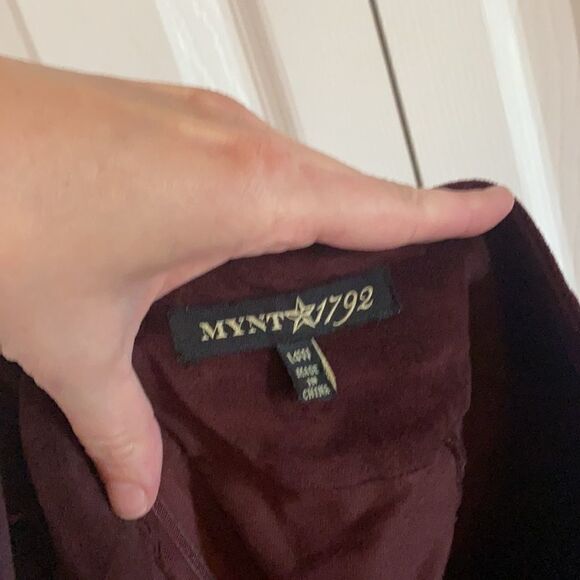 MYNT 1792 Midi Pencil Skirt Burgandy Purple Brown 14W - Picture 3 of 4